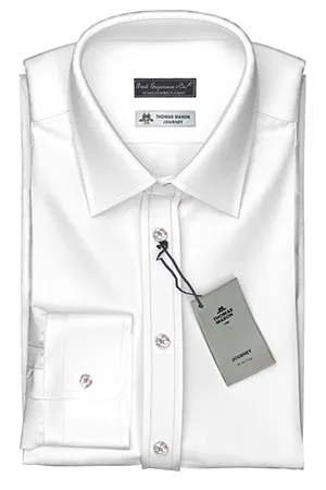 Thomas Mason Journey 80/2Ply White Oxford(NP-TMS87806)