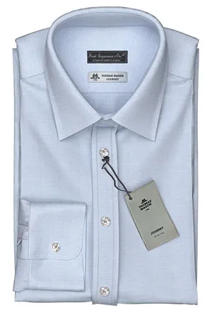 Thomas Mason Journey 80/2Ply Saxe Oxford(NP-TMS87807)