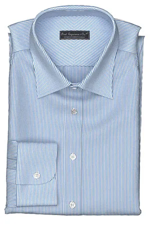 Wrinkle Free サックス ストライプ(TY100880)