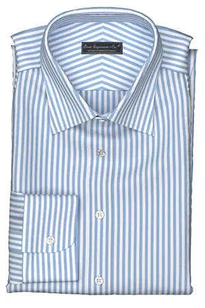 Wrinkle Free サックス ボールドストライプ(TY100885)