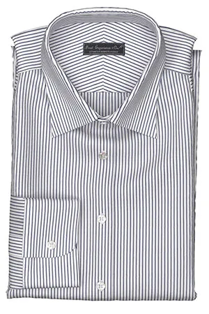 Wrinkle Free ネイビー ストライプ(TY100888)