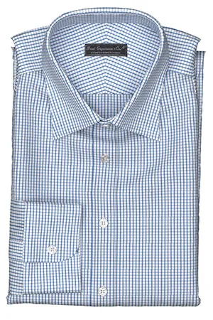 Wrinkle Free サックス チェック(TY100892)