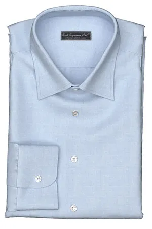 WRINKLE FREE TC ブルー シャンブレー(Y100941)