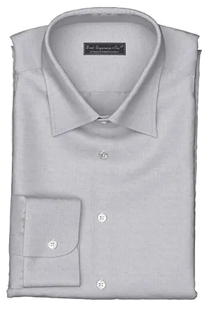 WRINKLE FREE TC グレー シャンブレー(Y100942)