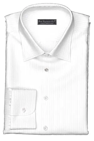 WRINKLE FREE TC ホワイト ドビーストライプ(Y100954)