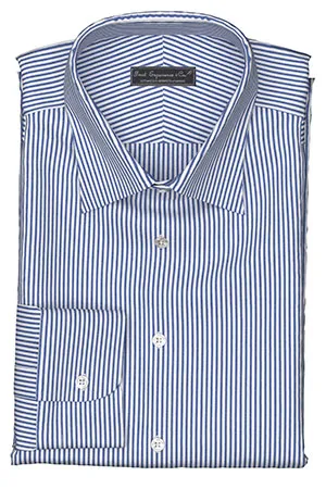 WRINKLE FREE TC ネイビー ロンドンストライプ(Y100981)