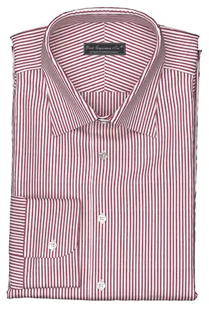 WRINKLE FREE TC レッド ロンドンストライプ(Y100983)