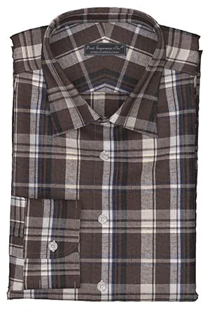 MADRASブラウン ネイビー ホワイト チェック(SW102189)