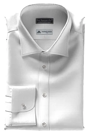 Thomas Mason Cotton&Linen ホワイト ネップ(TMS-CL102336)