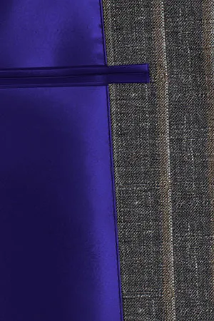 WOOL&LINEN　グレーネップ×ゴールドストライプ(MK102884)