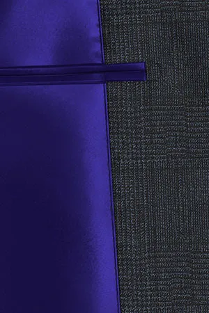 TAILORED WOOL ネイビー グレンチェック(MK102864)