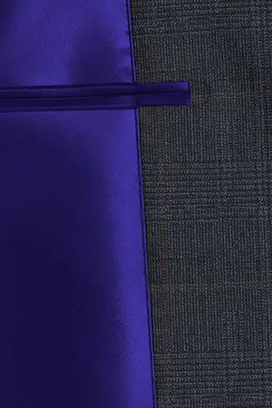 TAILORED WOOL ネイビー グレンチェック(MK102862)