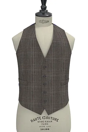 TAILORED WOOL ベージュ グレンチェック(MK102861)