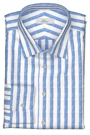 Calro Basetti リネン　ブルーボールドストライプ(Y102968)*NEW