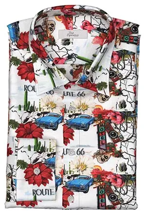 TEXTA フラワー＆カー＆ROUTE66(Y103012)*NEW*