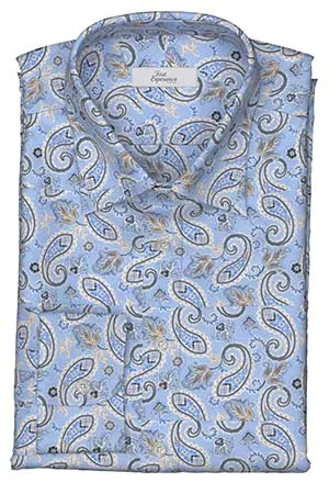 TEXTA サックスペイズリー柄プリント(Y103027)*NEW*