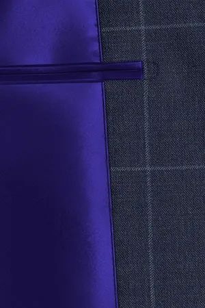 REDA MOHAIR Super150s ブライトネイビーウインドペン(103049)