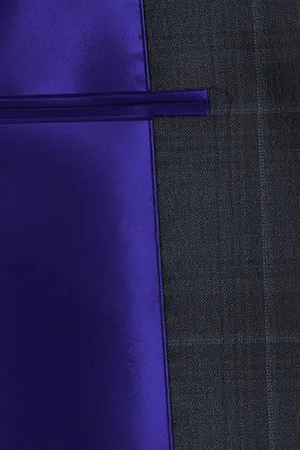 CANONICO Super120s グレー格子(103120)