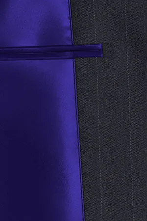 BASIC STRECH Super110s ネイビーピンストライプ(103143)