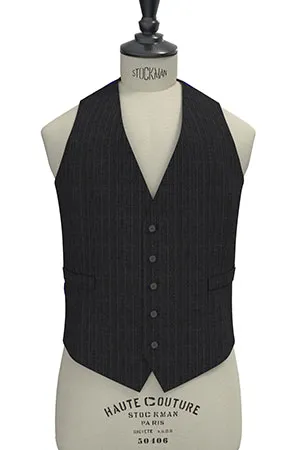 Loro Piana　グレーピンストライプ(103039)