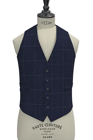 REDA MOHAIR Super150s ブライトネイビーウインドペン(103049)