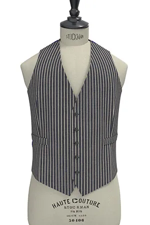 REDA Super120s ネイビーグレーストライプ(103067)