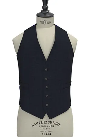 E.THOMAS Super120s ネイビーグレンチェック(103082)