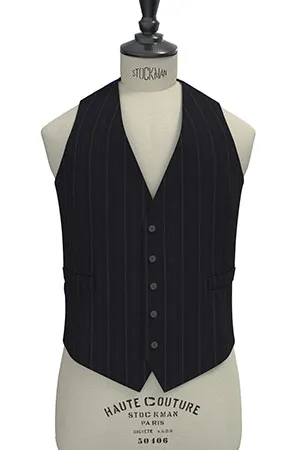 SAVILE CLIFFORD ダークネイビーストライプ(103092)