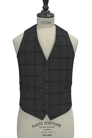 BASIC Super100s グレー 格子(103137)