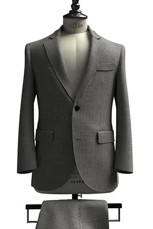 CANONICO Super110s ブラック グレンチック(103268)