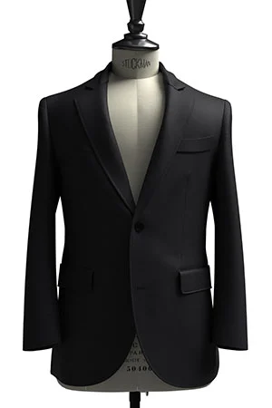 CANONICO Super110s ダークネイビー無地(103234)