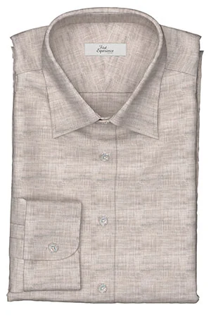 HUDDERS FIELD Rugby Shirting グレージュ リネン (103303)