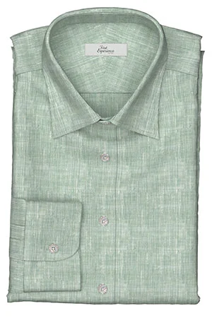 HUDDERS FIELD Rugby Shirting グリーン リネン (103305)