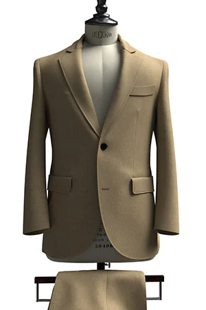 HUDDERS FIELD CASUAL ベージュ ツイル リネン (103317)