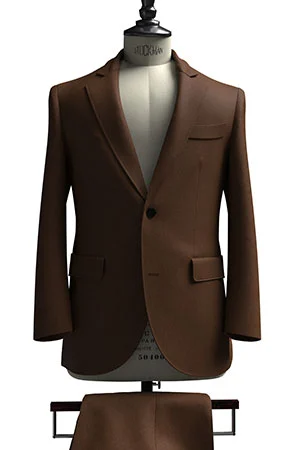 HUDDERS FIELD CASUAL ライトブラウン ツイル リネン (103321)