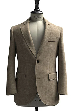 HUDDERS FIELD CASUAL ベージュ メランジ リネン (103325)