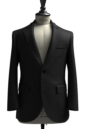 HUDDERS FIELD CASUAL ブラック 平織 リネン (103335)