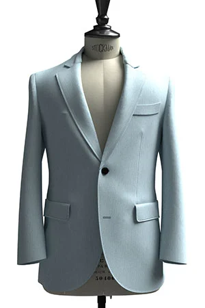 HUDDERS FIELD CASUAL サックス 平織 リネン (103338)