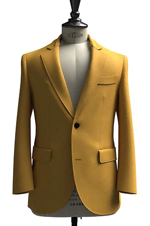 HUDDERS FIELD CASUAL イエロー 平織 リネン (103345)