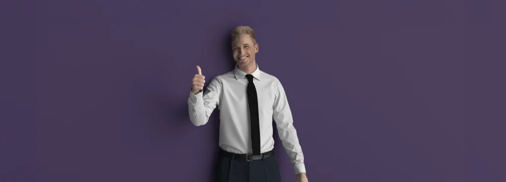 オーダーシャツのホワイト・ブロード