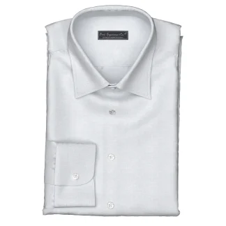 WRINKLE FREE TC ライトグレー シャンブレー (Y100937)