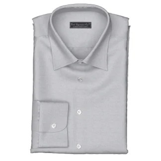 WRINKLE FREE TC グレー シャンブレー(Y100942)