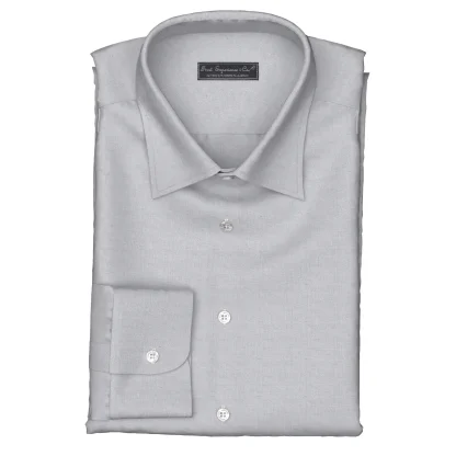 WRINKLE FREE TC グレー シャンブレー(Y100942)