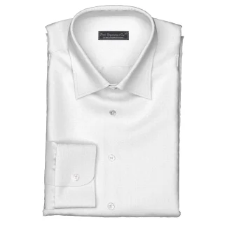 WRINKLE FREE TC ホワイト ドビーブロックチェック(Y100957)