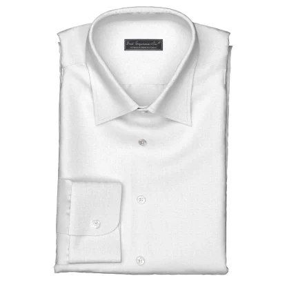 WRINKLE FREE TC ホワイト ドビーブロックチェック(Y100957)