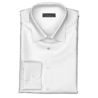WRINKLE FREE TC ホワイト ドビー ピンストライプ (Y100961)