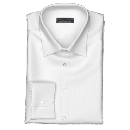 WRINKLE FREE TC ホワイト ドビー ピンストライプ (Y100961)