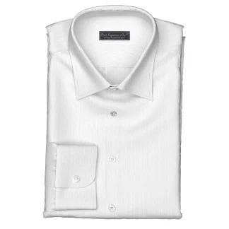 WRINKLE FREE TC ホワイト ドビー グループストライプ (Y100967)