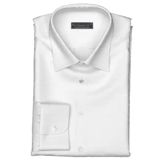 WRINKLE FREE TC ホワイト ドビー マイクロダイヤ (Y100972)