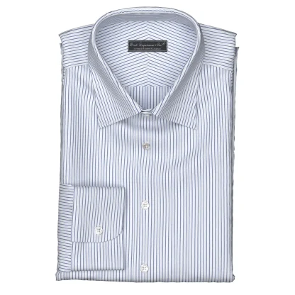 WRINKLE FREE TC ネイビー オルタネイトストライプ(Y100979)
